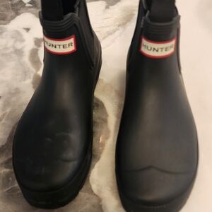 Hunter Black Chelsea Rain Boots